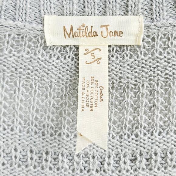 Matilda Jane Gray Duster Cardigan Womens Size Small Wonderment Stay Cozy Sweater - Picture 4 of 11